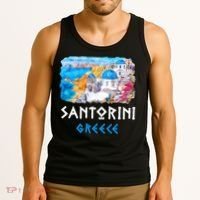 Santorini Greece Painting Souvenir Tank Top thumb 3