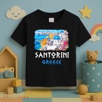 Santorini Greece Painting Souvenir Toddler T-Shirt thumb 3