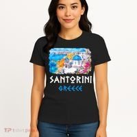 Santorini Greece Painting Souvenir Women's T-Shirt thumb 4