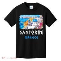 Santorini Greece Painting Souvenir Kids T-Shirt thumb 0