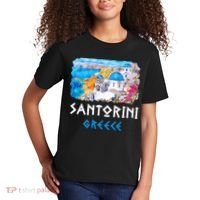 Santorini Greece Painting Souvenir Kids T-Shirt thumb 2