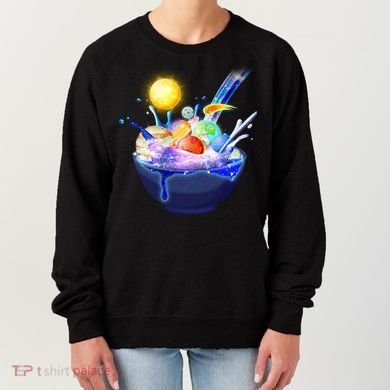 Space Galaxy Planets Cereal Bowl Women's Sweatshirt