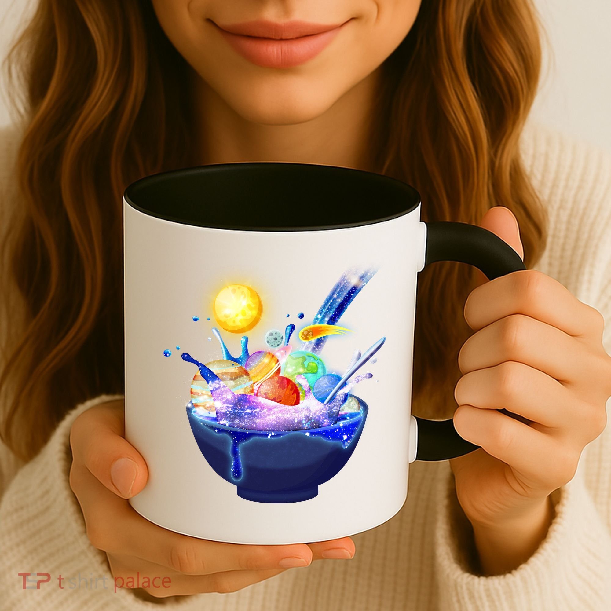 Space Galaxy Planets Cereal Bowl Coffee Mug