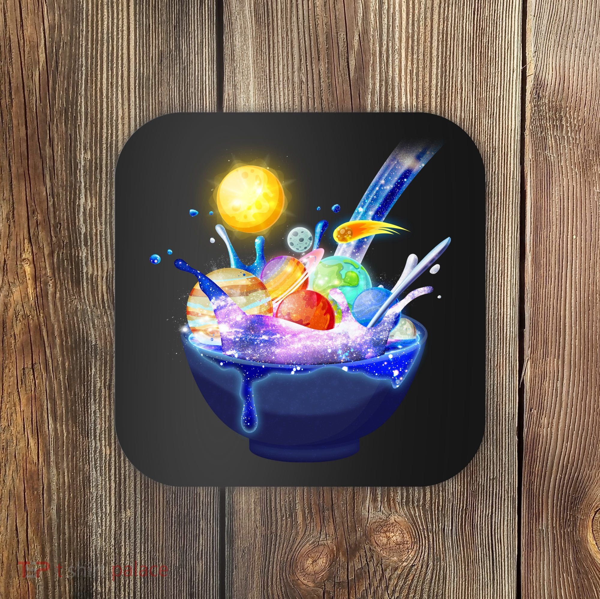 Space Galaxy Planets Cereal Bowl Coaster