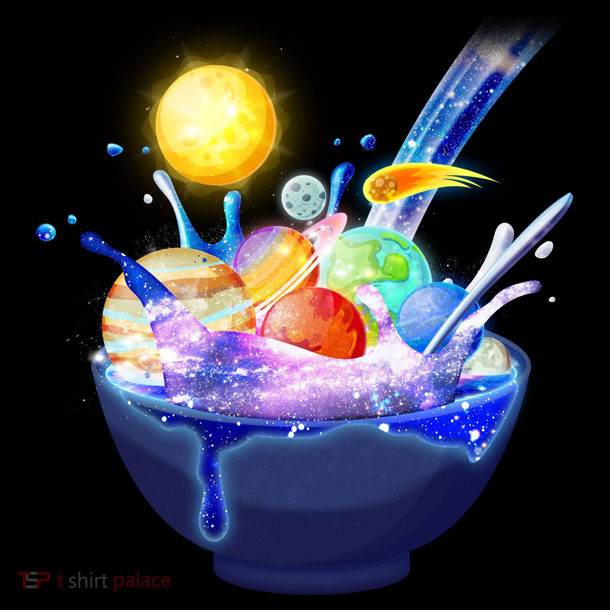 Space Galaxy Planets Cereal Bowl Women's Hoodie