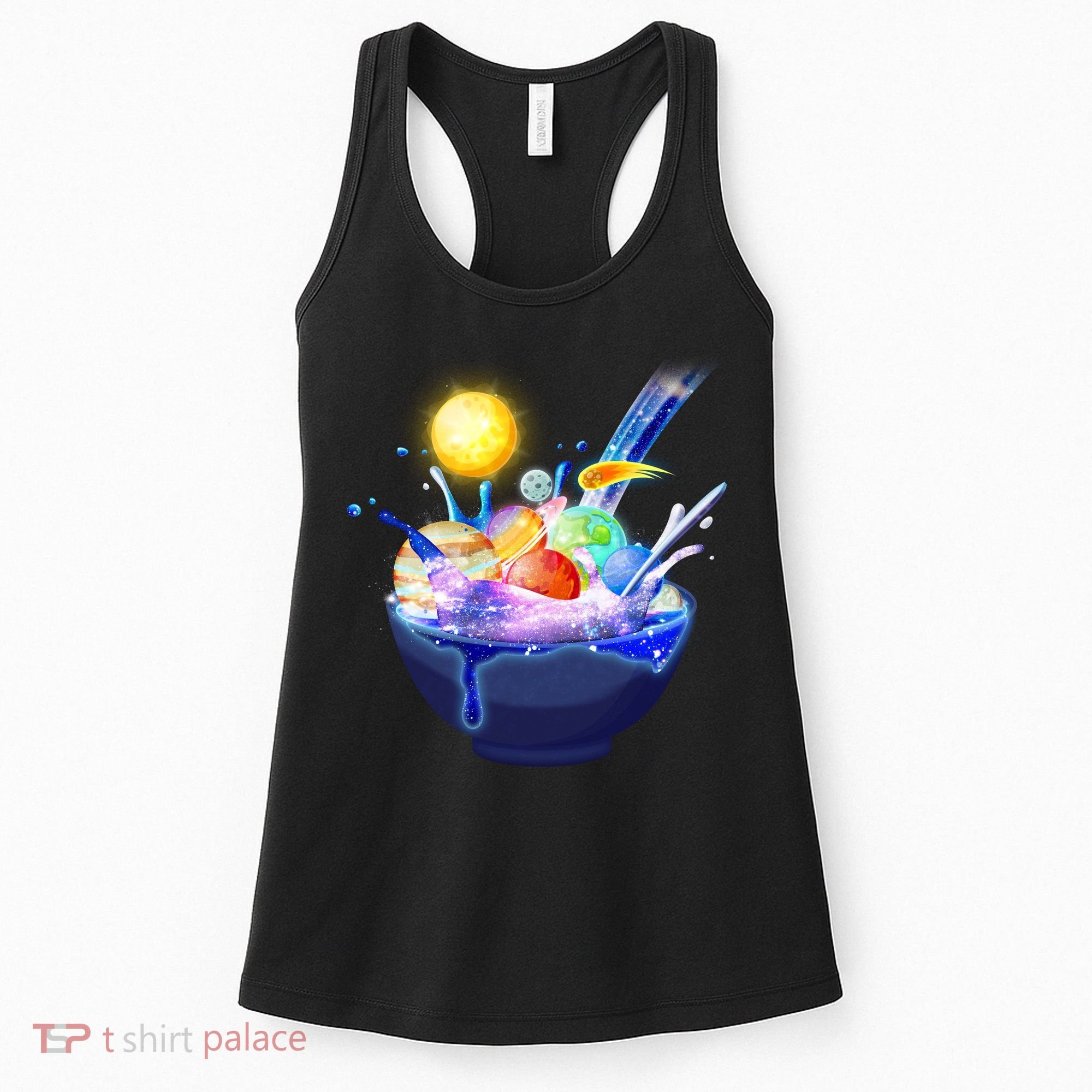 Space Galaxy Planets Cereal Bowl Women's Tank Top