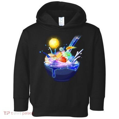 Space Galaxy Planets Cereal Bowl Toddler Hoodie