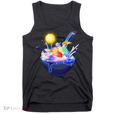 Space Galaxy Planets Cereal Bowl Tank Top