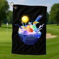 Space Galaxy Planets Cereal Bowl Golf Towel thumb 1