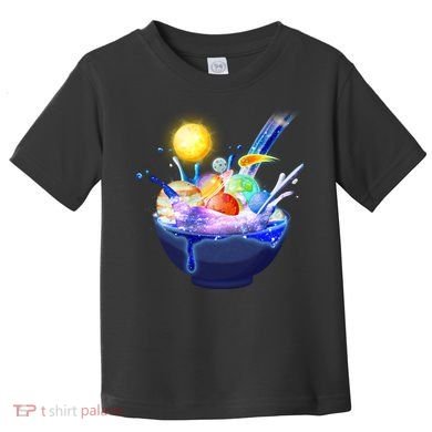 Space Galaxy Planets Cereal Bowl Toddler T-Shirt
