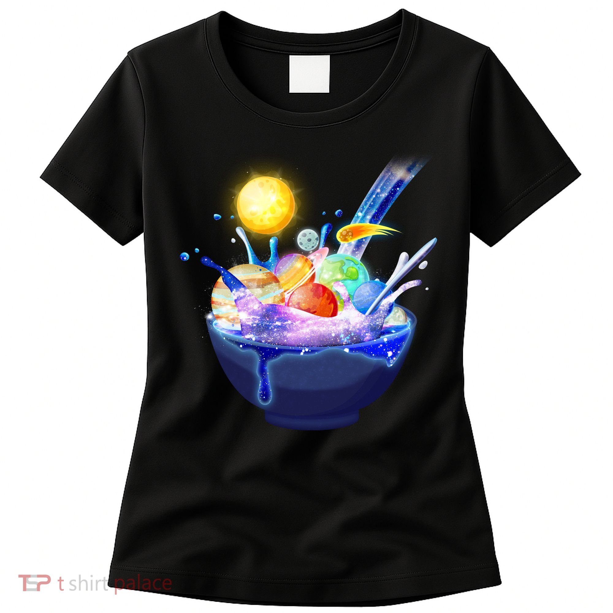 Space Galaxy Planets Cereal Bowl Women's T-Shirt