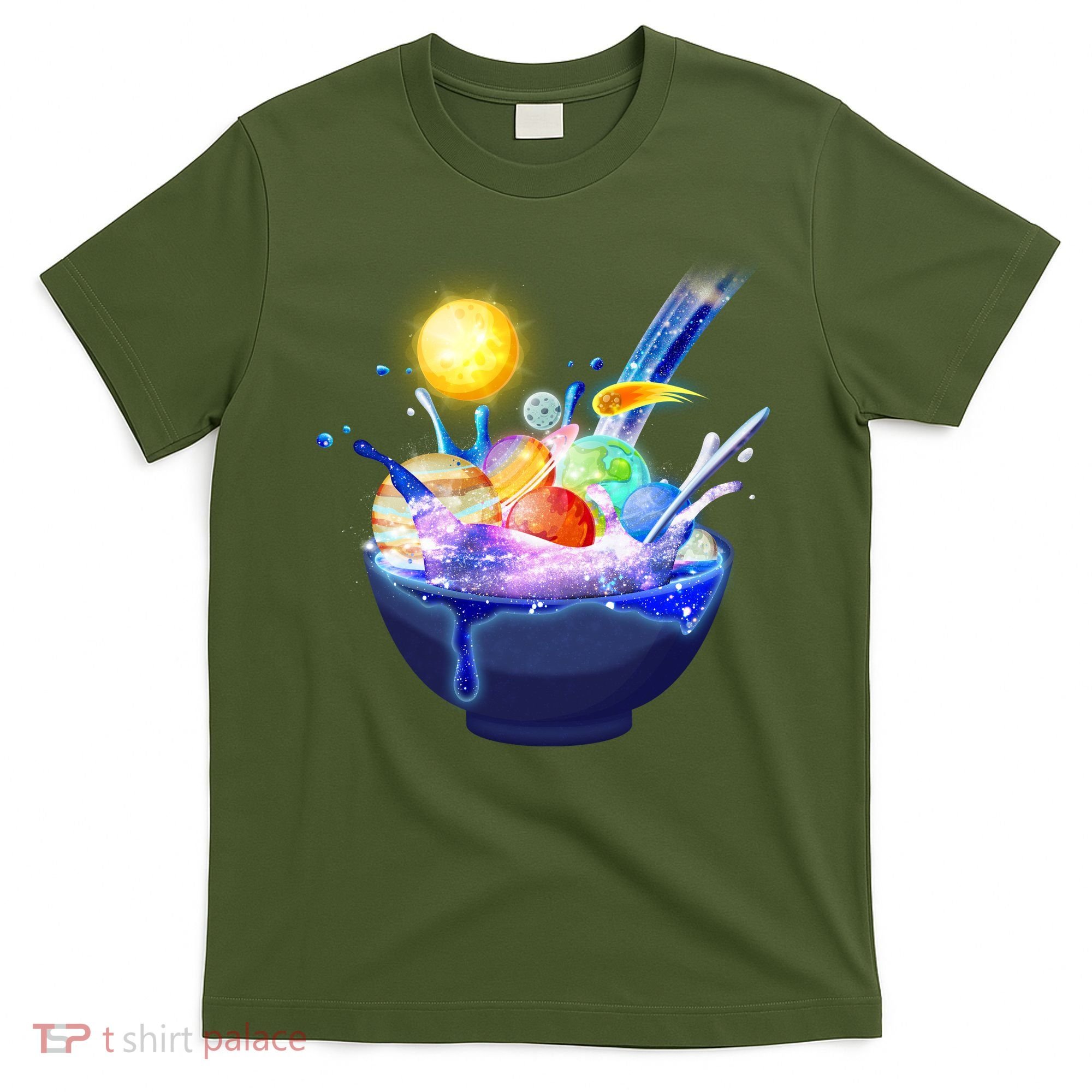 Space Galaxy Planets Cereal Bowl T-Shirt