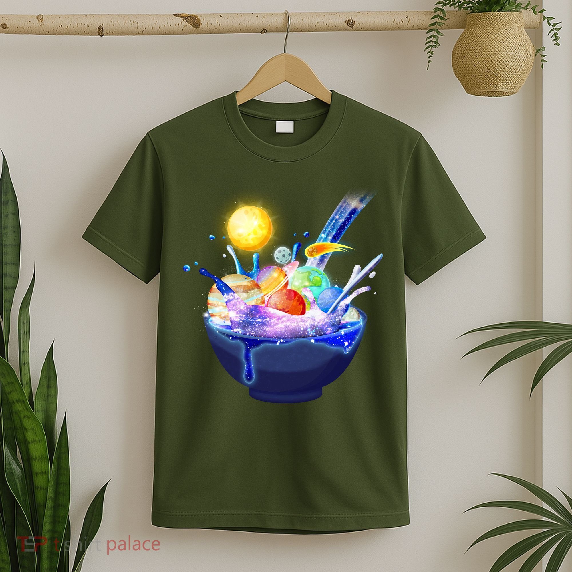 Space Galaxy Planets Cereal Bowl T-Shirt