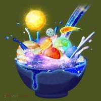 Space Galaxy Planets Cereal Bowl Backpack thumb 2