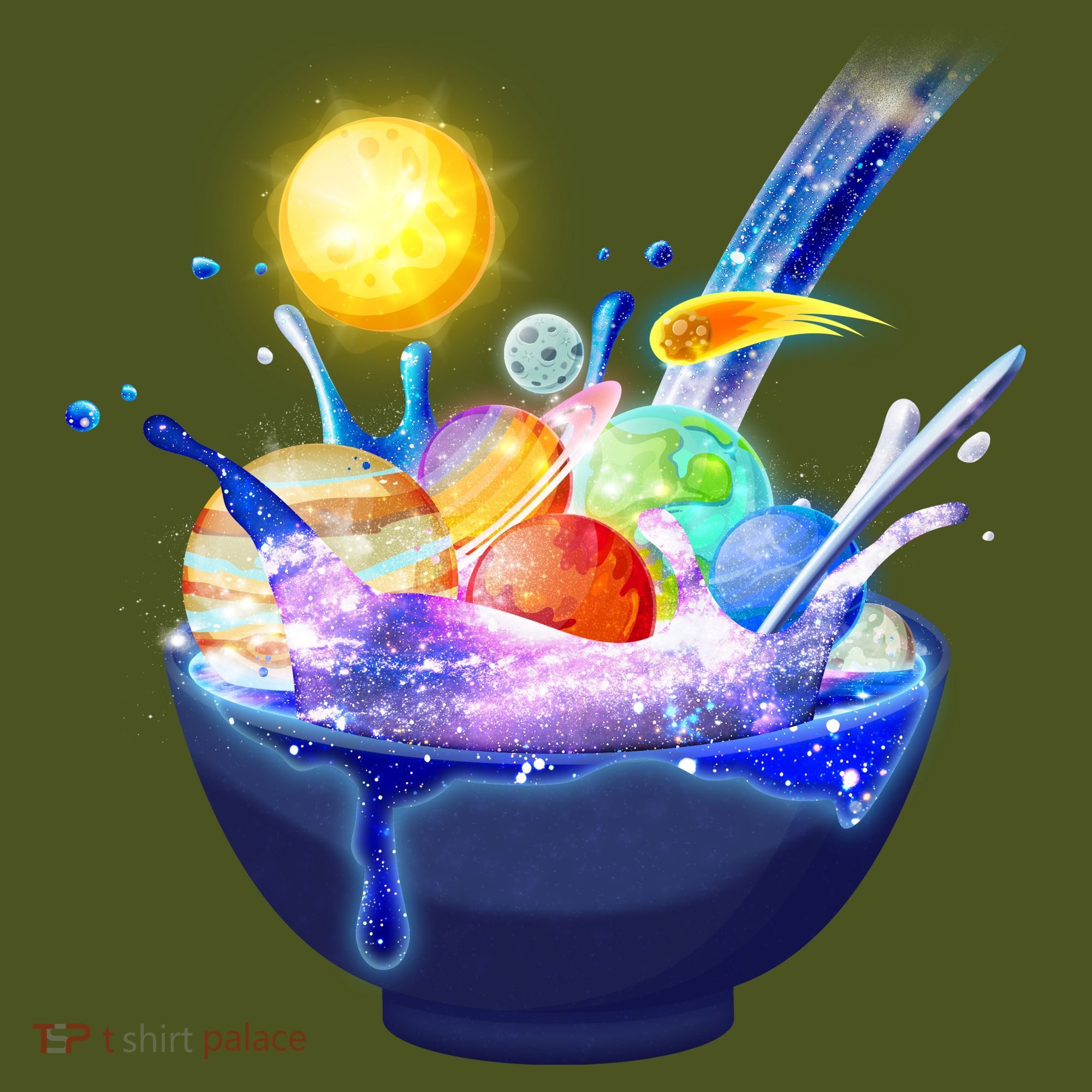Space Galaxy Planets Cereal Bowl Mousepad