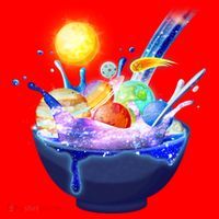 Space Galaxy Planets Cereal Bowl Santa Hat thumb 1