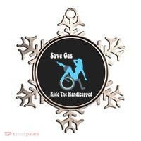 Save Gas Ride The Handicapped Funny Wheelchair Ornament thumb 0