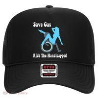 Save Gas Ride The Handicapped Funny Wheelchair Hat thumb 0