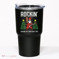 Santa Guitar Rockin Christmas Tree Funny Xmas Rocker Tumbler thumb 0