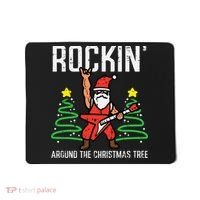 Santa Guitar Rockin Christmas Tree Funny Xmas Rocker Mousepad thumb 0