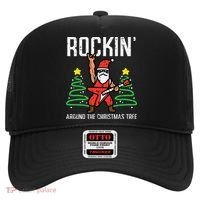 Santa Guitar Rockin Christmas Tree Funny Xmas Rocker Hat thumb 0