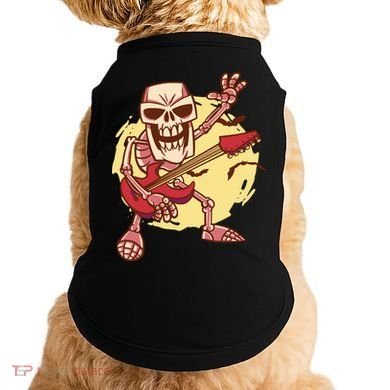 Skeleton Guitar Rock Doggie Tank