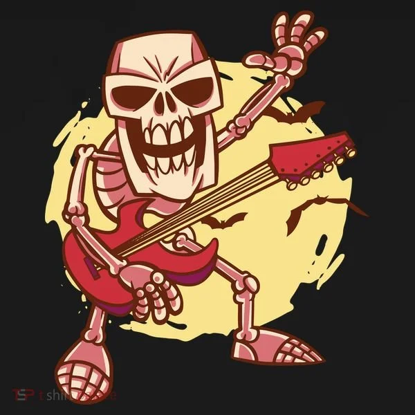 Skeleton Guitar Rock Doggie Tank