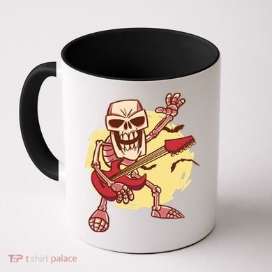 Skeleton Guitar Rock Coffee Mug