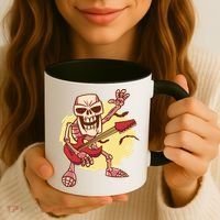 Skeleton Guitar Rock Coffee Mug thumb 3