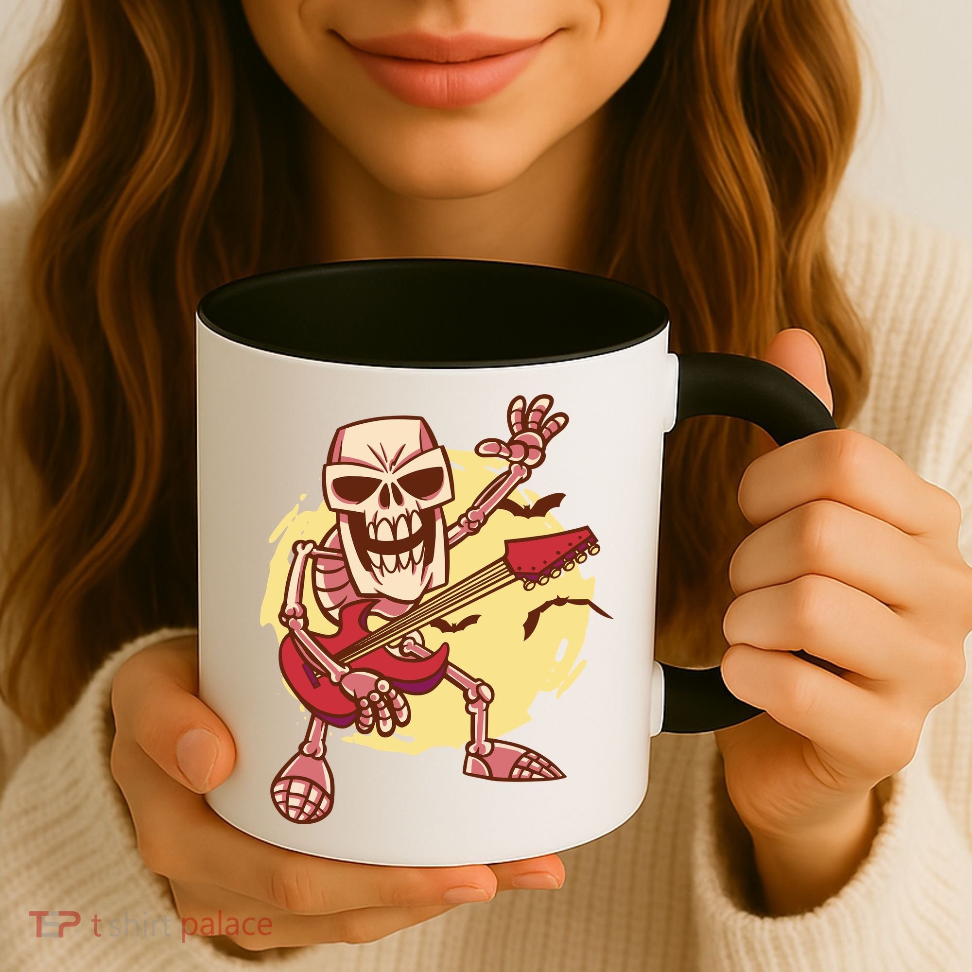 Skeleton Guitar Rock Coffee Mug