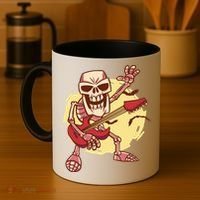 Skeleton Guitar Rock Coffee Mug thumb 4