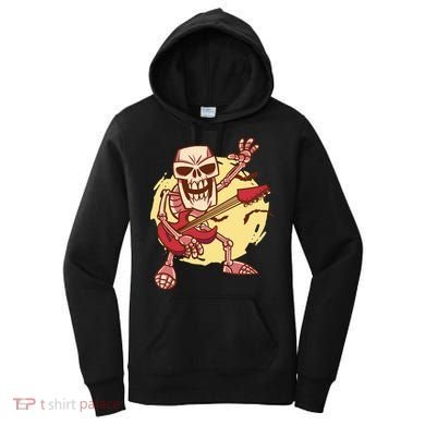 Skeleton Guitar Rock Women's Hoodie