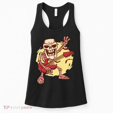 Skeleton Guitar Rock Women's Tank Top