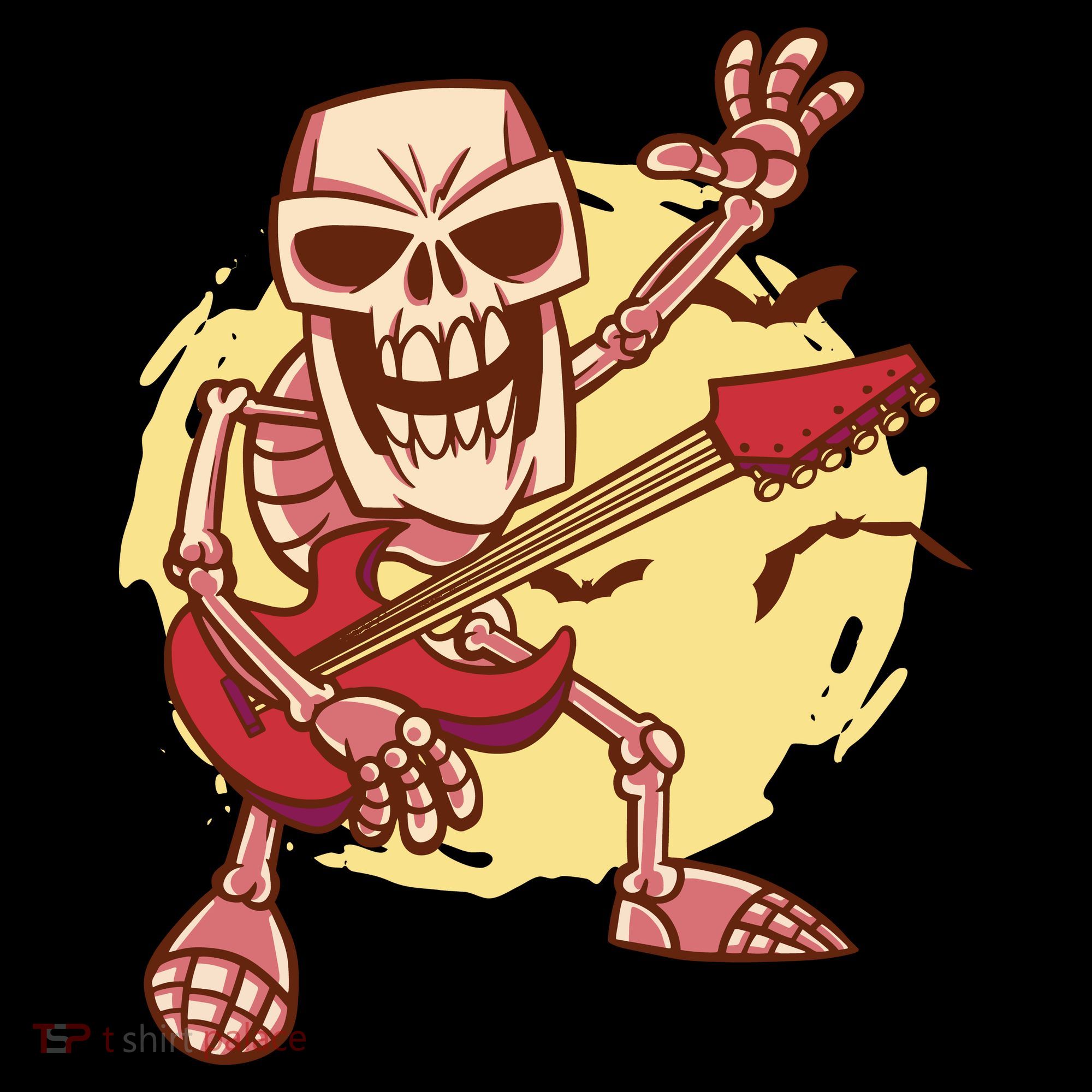Skeleton Guitar Rock Women's Tank Top