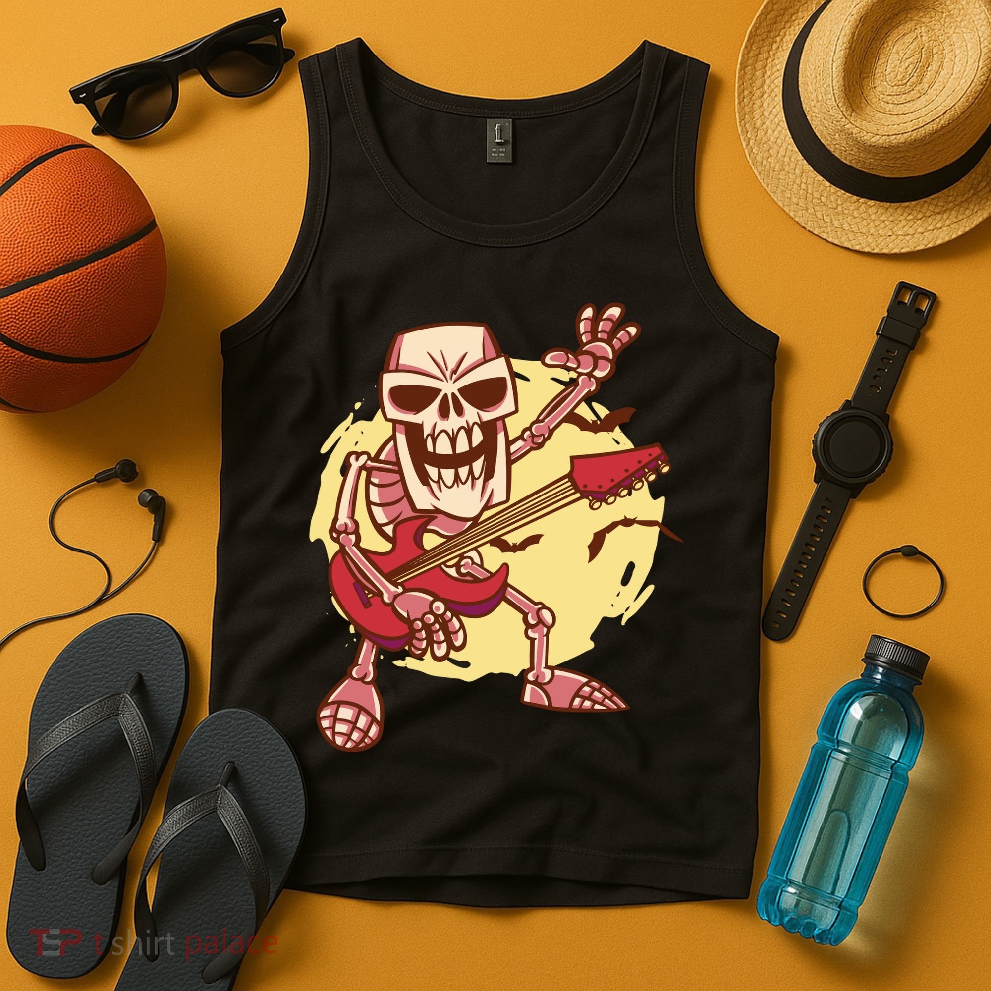 Skeleton Guitar Rock Tank Top