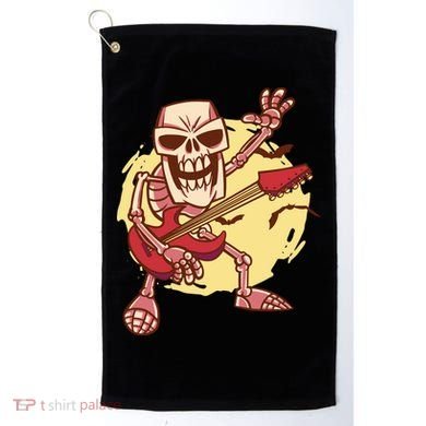 Skeleton Guitar Rock Golf Towel