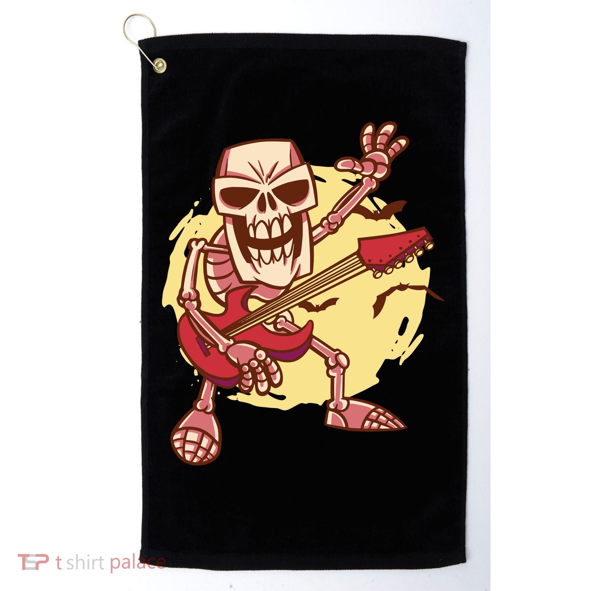 Skeleton Guitar Rock Golf Towel