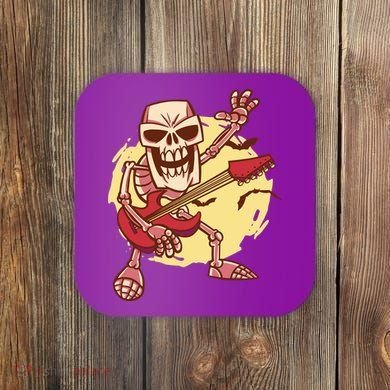 Skeleton Guitar Rock Coaster