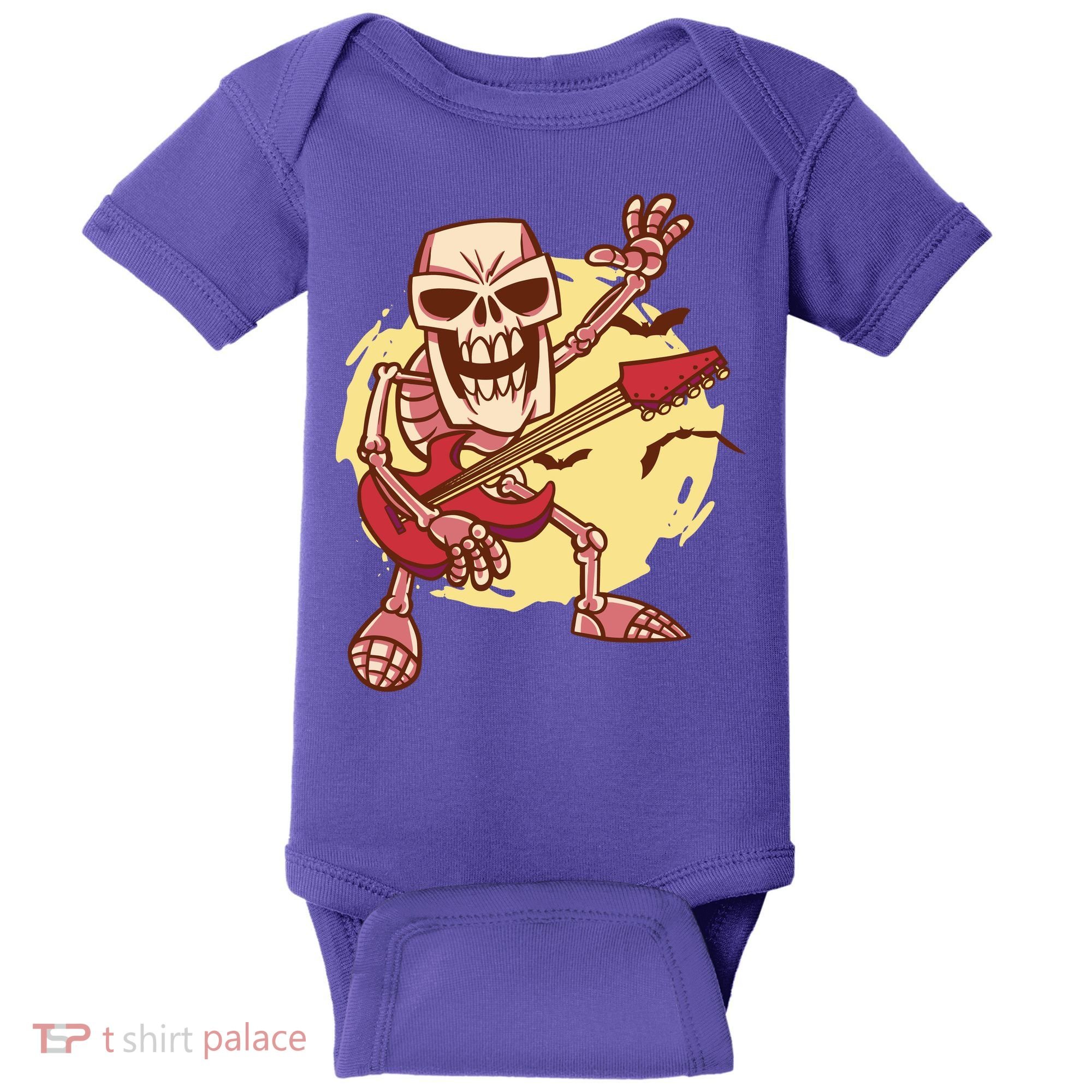 Skeleton Guitar Rock Baby Bodysuit