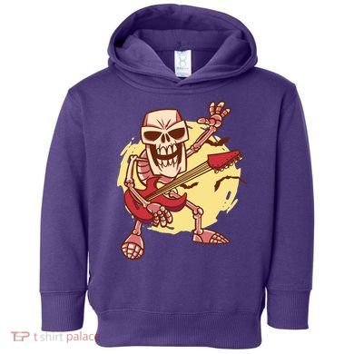 Skeleton Guitar Rock Toddler Hoodie