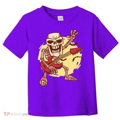 Skeleton Guitar Rock Toddler T-Shirt