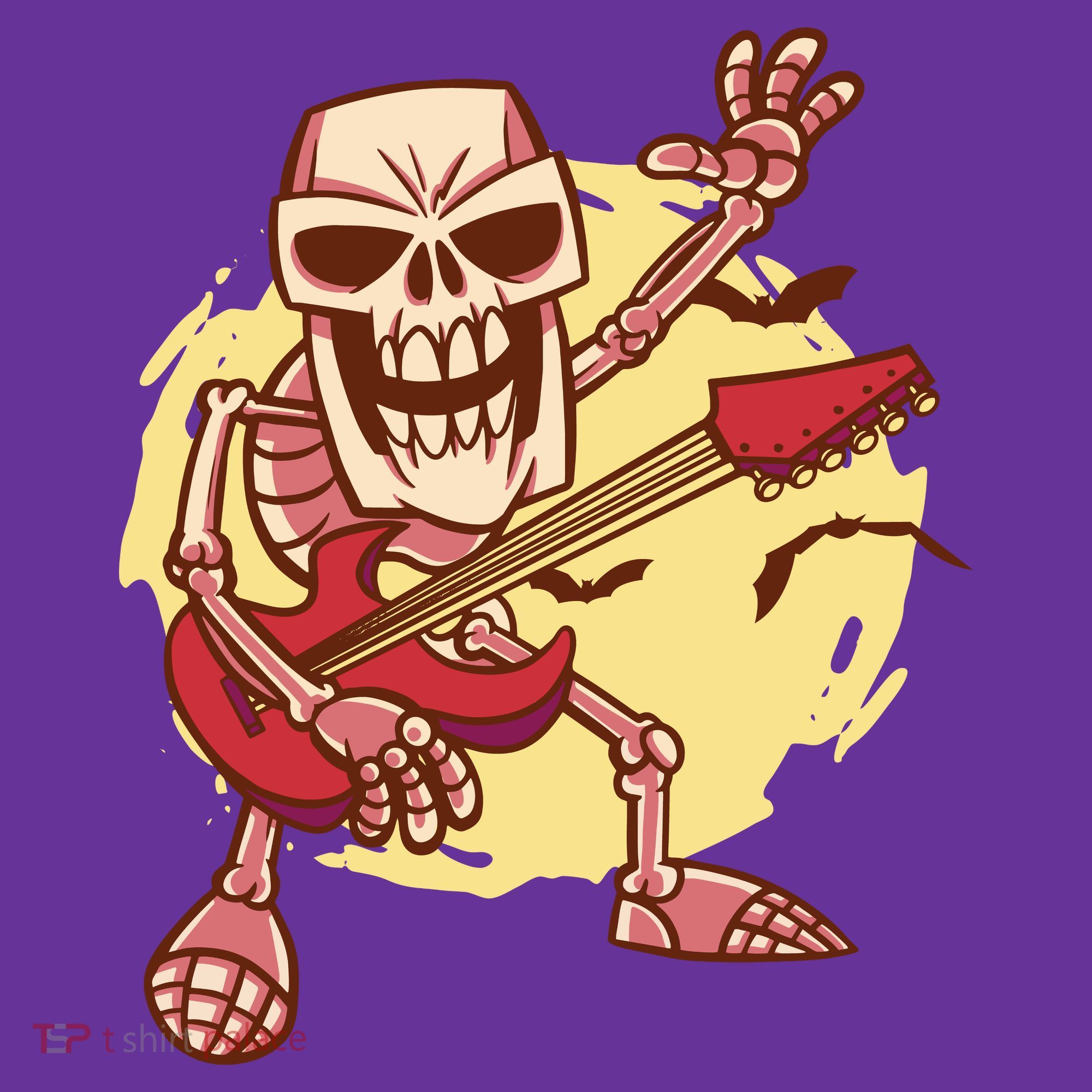 Skeleton Guitar Rock Women's Long Sleeve Shirt