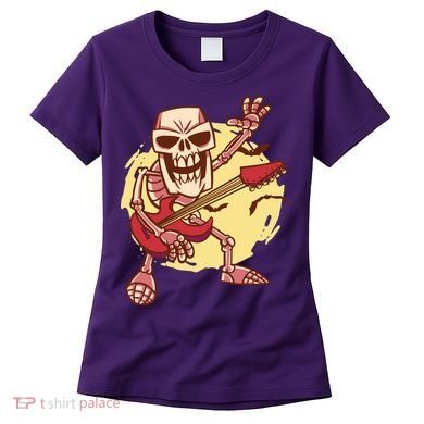 Skeleton Guitar Rock Women's T-Shirt