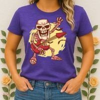 Skeleton Guitar Rock Women's T-Shirt thumb 2