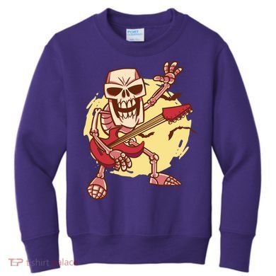 Skeleton Guitar Rock Kids Sweatshirt