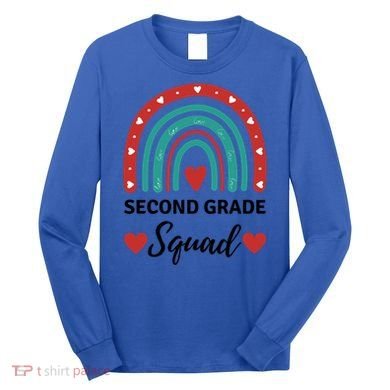 Second Grade Rocks Second Grade Squad Vibes Teacher Student Gift Long Sleeve Shirt