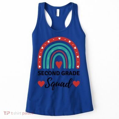 Second Grade Rocks Second Grade Squad Vibes Teacher Student Gift Women's Tank Top