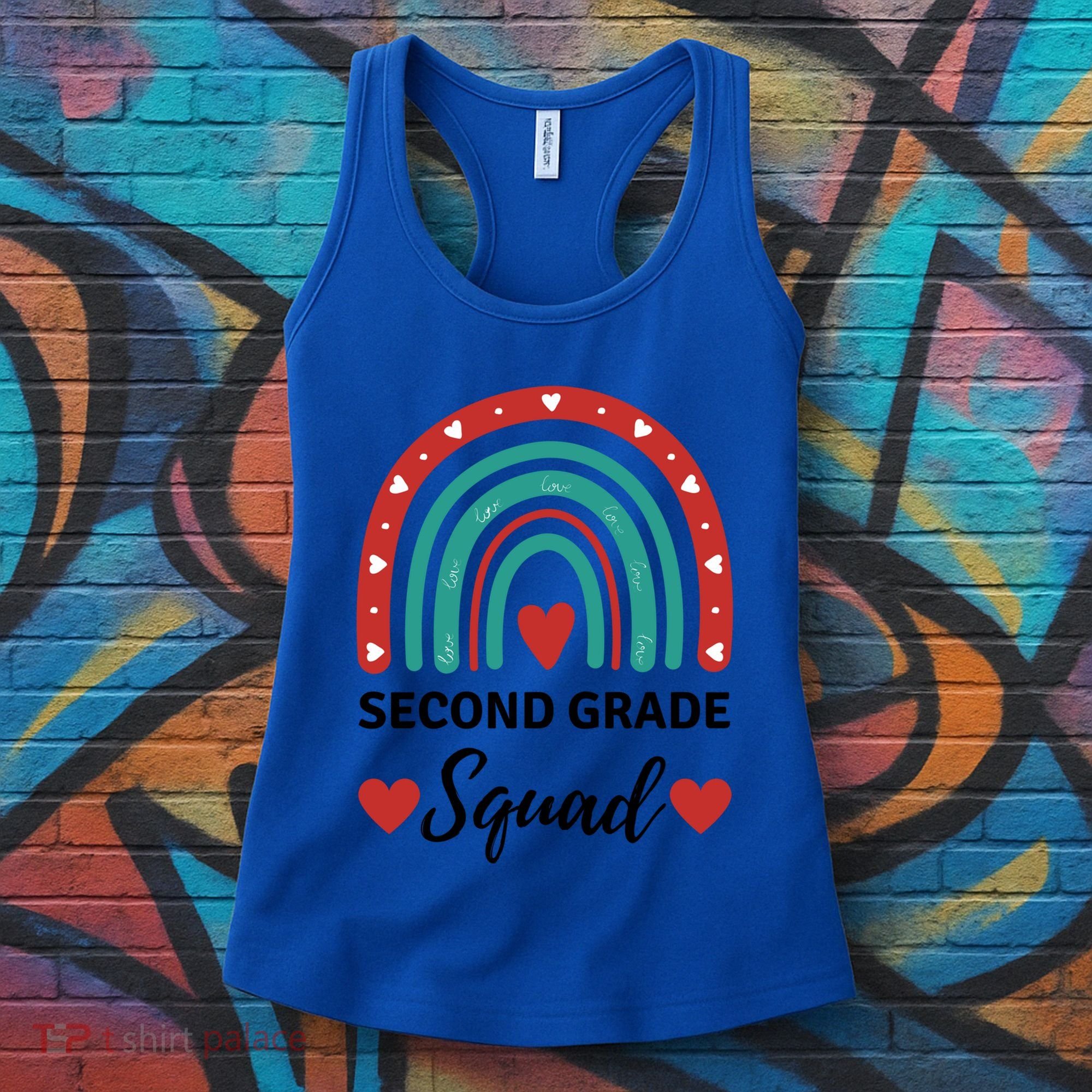 Second Grade Rocks Second Grade Squad Vibes Teacher Student Gift Women's Tank Top