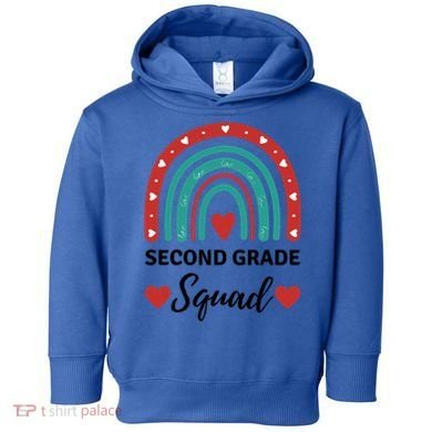 Second Grade Rocks Second Grade Squad Vibes Teacher Student Gift Toddler Hoodie
