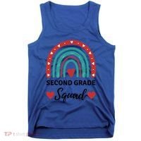 Second Grade Rocks Second Grade Squad Vibes Teacher Student Gift Tank Top thumb 0